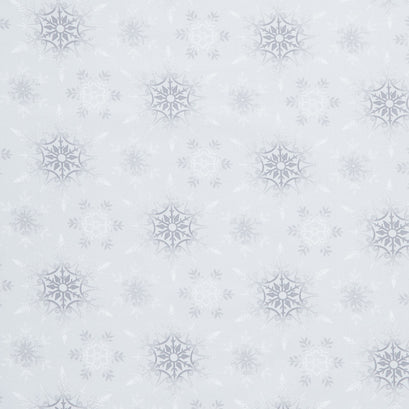 Crystal Frost 108" - Snowflakes Grey 108" Wide Backing