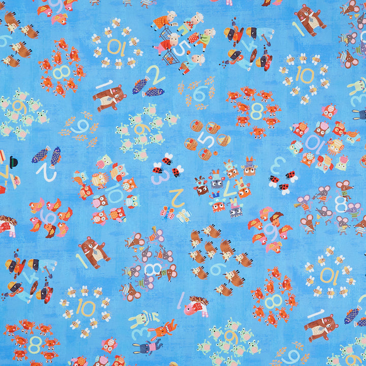 Fun-2-3 - Numbers Blue Yardage