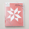 Pinwheel Quilt Star Red Floral Notecards Boxed Set of 6 Alternative View #2