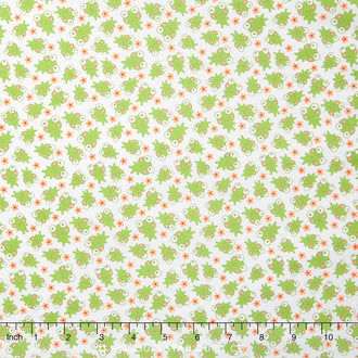Sweet Baby Girl - Frogs White Yardage