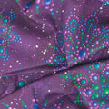 On Dragonfly Wings - Beaded Medallion Dark Purple Yardage Alternative View #1