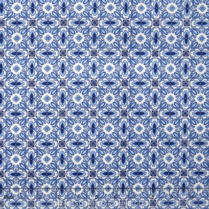 Country Manor - Navy Colorstory Tiles Sky Yardage