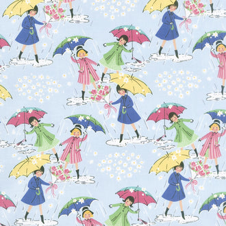 Mae Flowers - Mae Main Blue Yardage