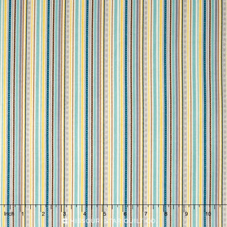 Little Flyers - Stripe Blue Yardage