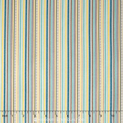 Little Flyers - Stripe Blue Yardage