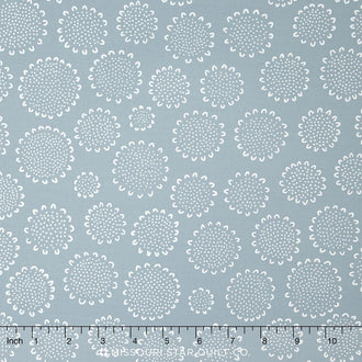 Blueberry Park - Neutral Fog Dotty Sunflowers Yardage