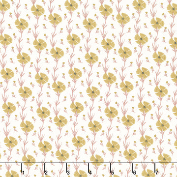 Wanderlust - Carnation Cream Yardage