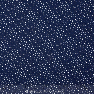 Pixie Noel - Pixie Snow Navy Yardage