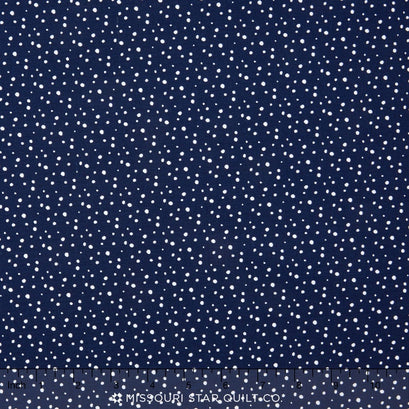 Pixie Noel - Pixie Snow Navy Yardage