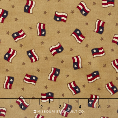 Sew American! - Flags Tan Yardage