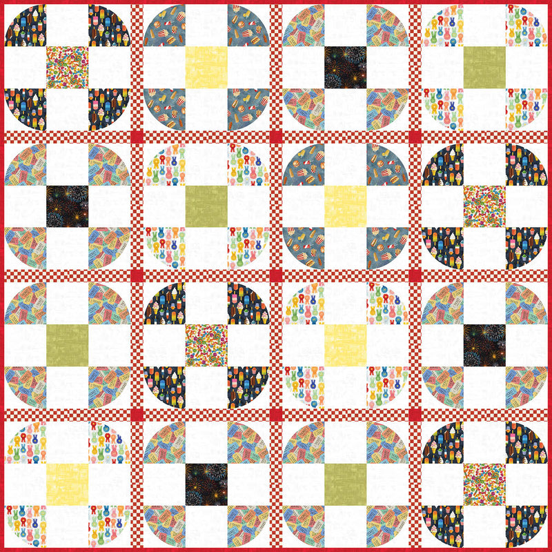 Ferris Wheels Free Quilt Pattern by Natalie Crabtree