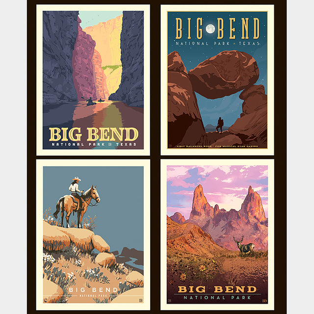 National Parks - Big Bend Pillow Mutli Panel Primary Image