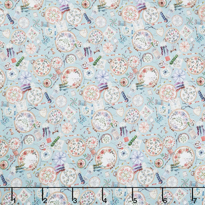 Make it Sew - Embroidery Prairie Sky Yardage