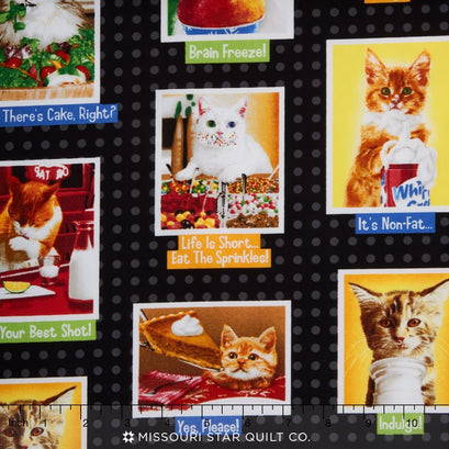 Eat, Drink and Be Funny - Black Cats Yardage