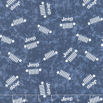 Jeep in the Wild - Jeep Logo Navy Yardage
