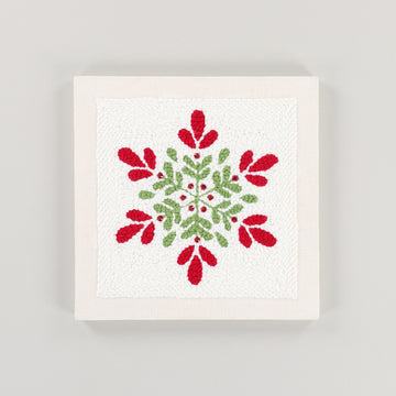 Snowflake Shimmer Punch Needle Embroidery Frame Kit