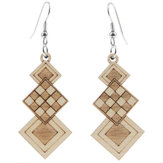 Four Patch Pendant Earrings