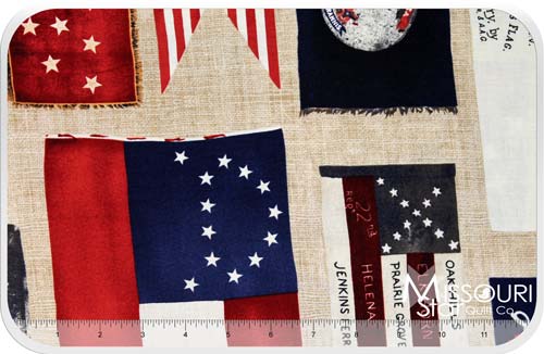 Gettysburg Civil War 5 - Flags Yardage for Windham Fabrics