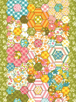 Groovy Hexie Runner Free Quilt Pattern