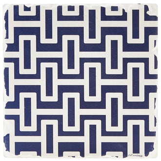 Indigo Patterns Coaster - Geometric