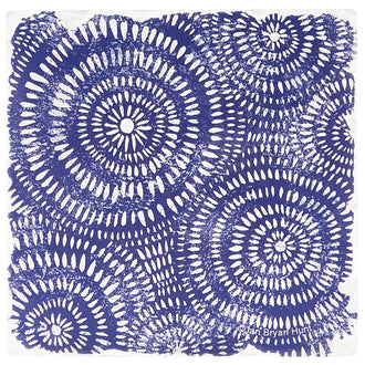 Indigo Patterns Coaster - Spirals