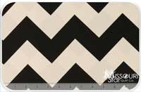 Large Cotton Chevrons - Black Yardage
