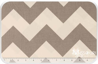 Large Cotton Chevrons - Gray Yardage