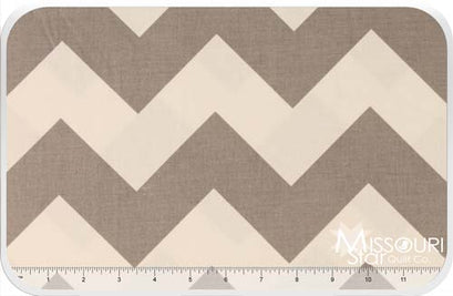 Large Cotton Chevrons - Gray Yardage