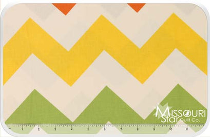 Large Cotton Chevrons - Rainbow Yardage