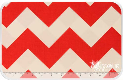 Large Cotton Chevrons - Red Yardage