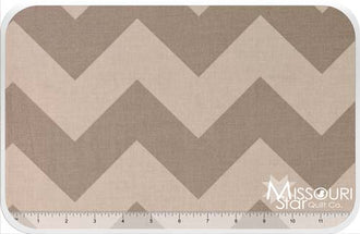 Large Cotton Chevrons - Tone on Tone Gray Yardage