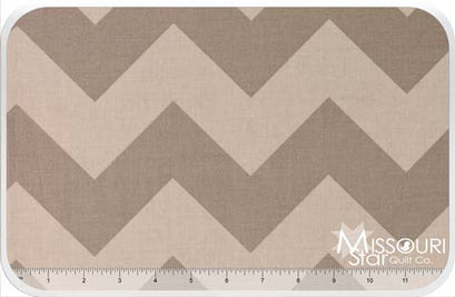 Large Cotton Chevrons - Tone on Tone Gray Yardage