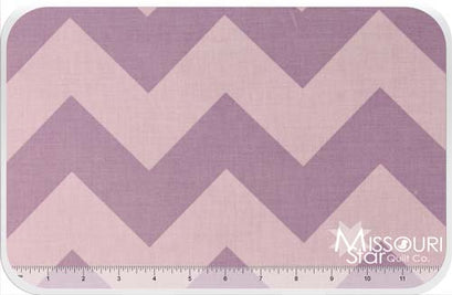Large Cotton Chevrons - Tone on Tone Lavendar Yardage