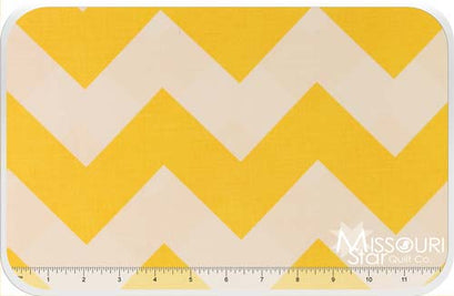 Large Cotton Chevrons - Yellow Yardage