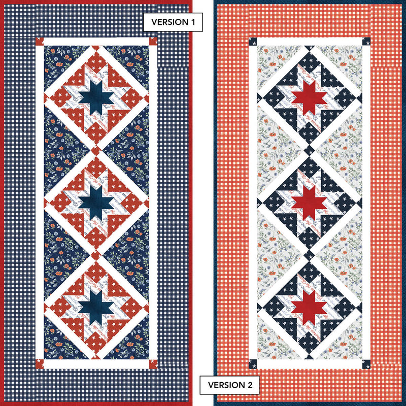 Liberty Starburst Runner Free Pattern by Hilary Bobker