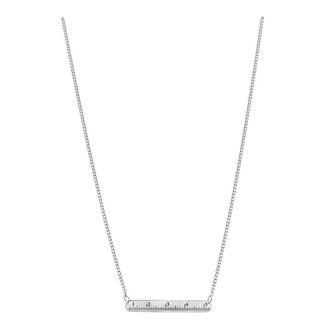 Measuring Tape Necklace - Silver