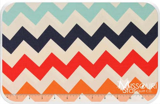 Medium Cotton Chevrons - Rainbow Yardage