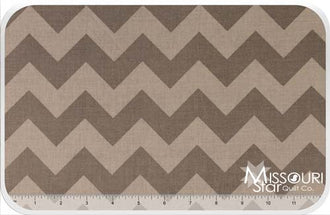 Medium Cotton Chevrons - Tone on Tone Gray Yardage