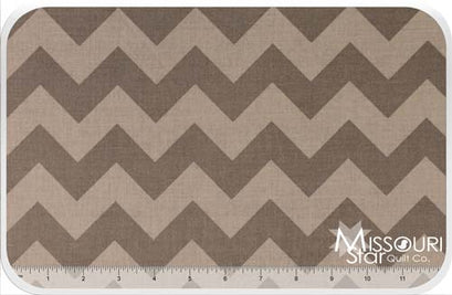 Medium Cotton Chevrons - Tone on Tone Gray Yardage