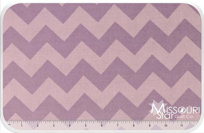 Medium Cotton Chevrons - Tone on Tone Lavendar Yardage