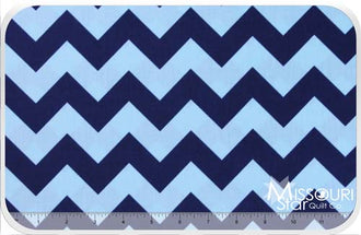 Medium Cotton Chevrons - Tone on Tone Navy Yardage