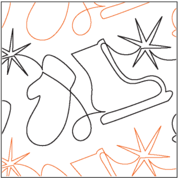 Mittens & Ice Skates edge-to-edge machine quilting pattern at Missouri Star