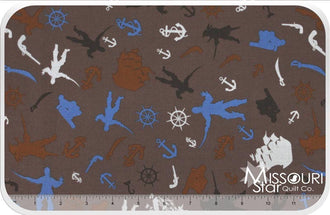 Pirate Matey's - Pirate Toss Gray Yardage
