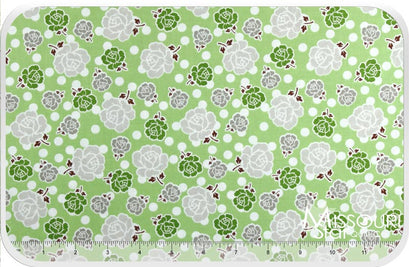 Polka Dot Stitches - Main Green Yardage