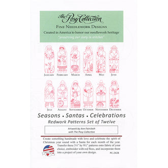 Redwork Santas Pattern