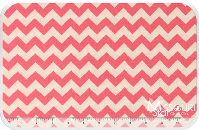 Small Cotton Chevrons - Hot Pink Yardage