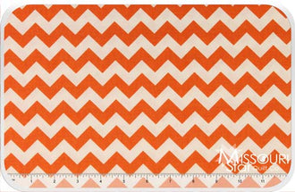 Small Cotton Chevrons - Orange Yardage