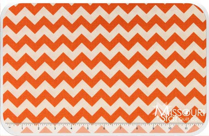 Small Cotton Chevrons - Orange Yardage