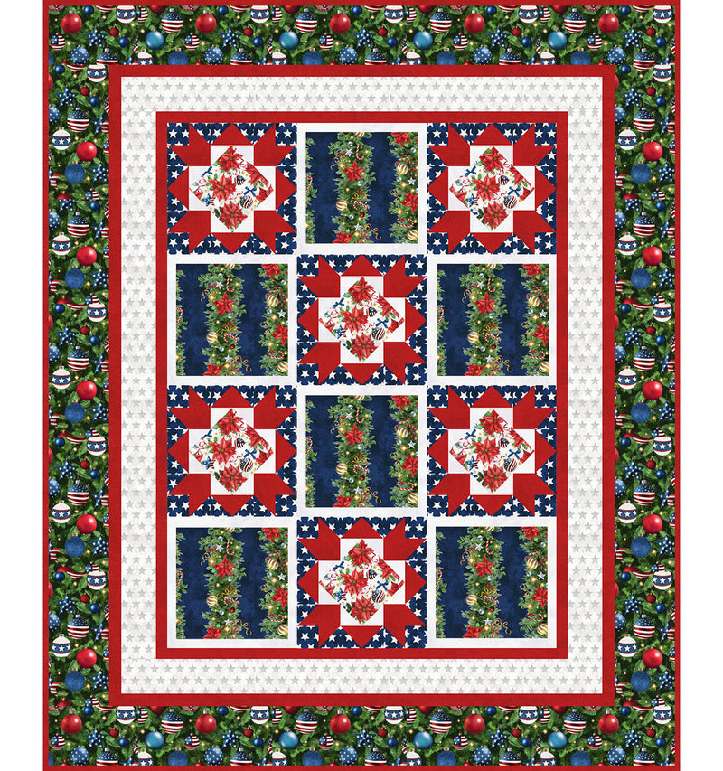 Stars, Stripes, and Sparkles Free Quilt Pattern by Diane Nagle