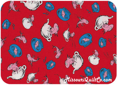The Cat In The Hat Fish Red Yardage